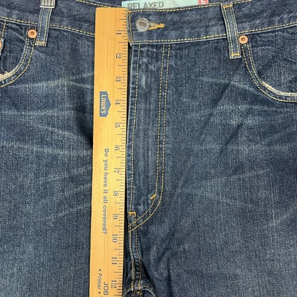 Levi's 559 Relaxed Jeans Straight Leg Men's 38x34 Dark Blue Jeans Denim - Picture 7 of 10